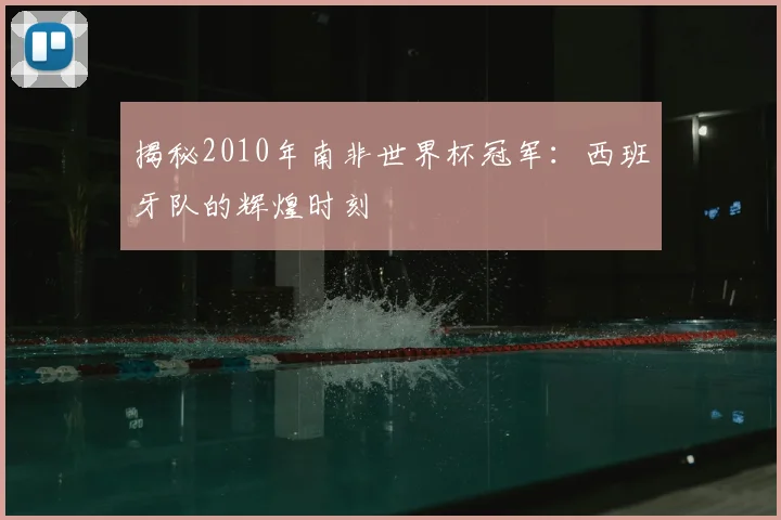 揭秘2010年南非世界杯冠军：西班牙队的辉煌时刻
